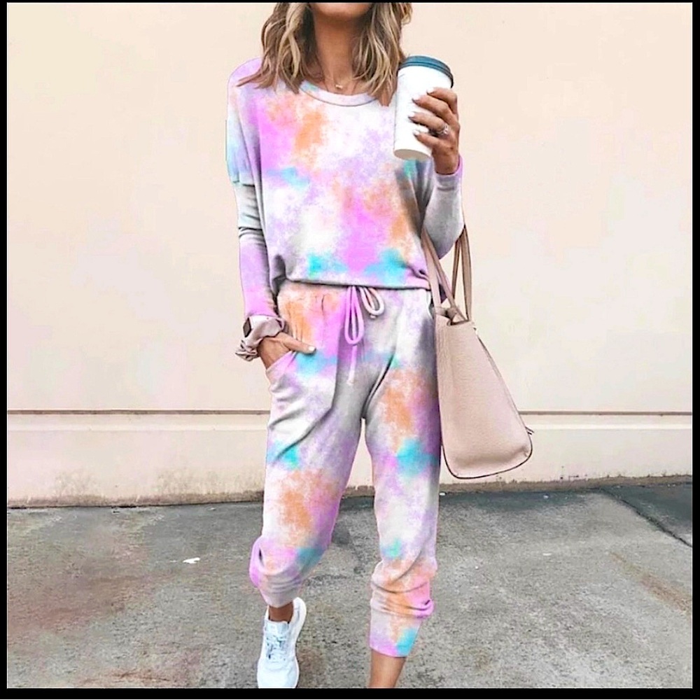 PINK TIE DYE SET BNIP